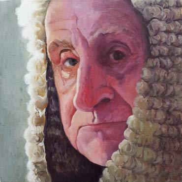 Untitled Judge, 2013, acrylic on canvas, 40.5 x 40.5 cm.
